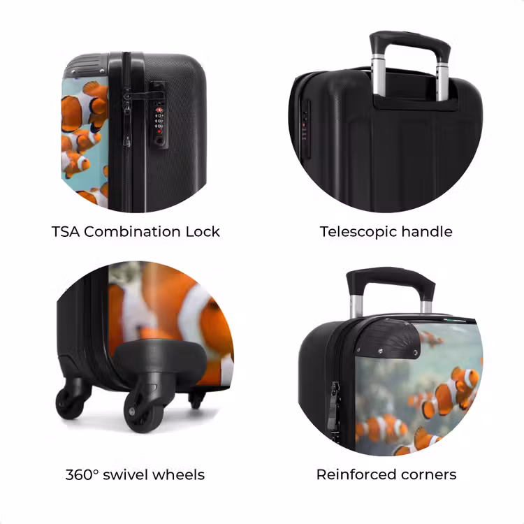 Suitcase - Fish - School - Underwater - Animals - Orange — 8