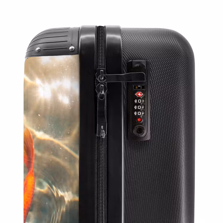 Suitcase - Fish - Water - Animals - Orange - Gold — 6