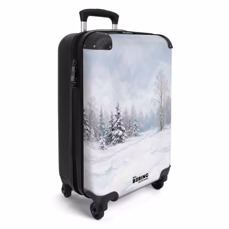 Suitcase - Forest Path - Pine Trees - Snow - Winter - Soothing — 2