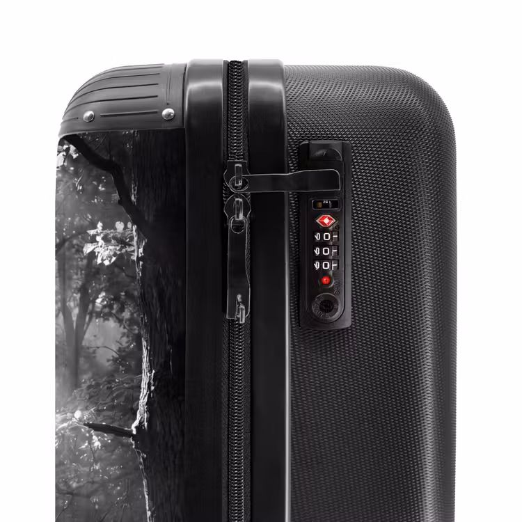 Suitcase - Forest - Rays of Light - Nature - Black and White — 6