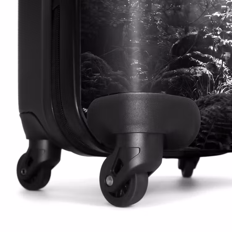 Suitcase - Forest - Rays of Light - Nature - Black and White — 7