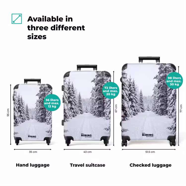 Suitcase - Forest - Winter - Snow - Path - Nature — 3