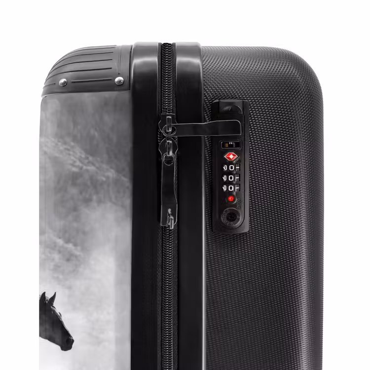 Suitcase - Horse - Fabric - Black and White - Animals — 6