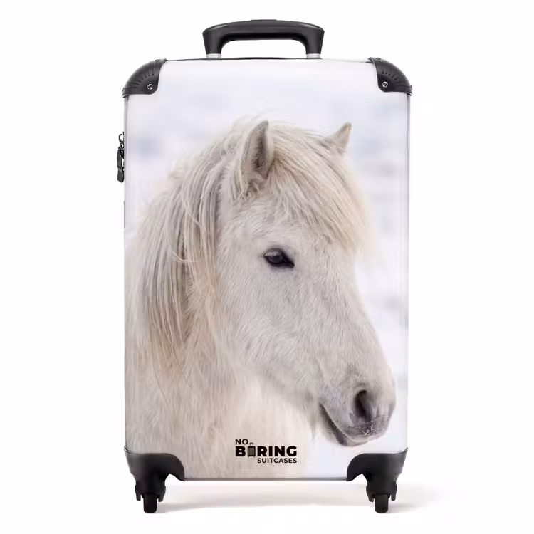 Suitcase - Horse - Head - Winter - Animals - White — 1