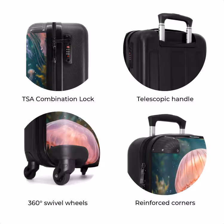 Suitcase - Jellyfish - Pink - Underwater - Marine Life - Animals — 8