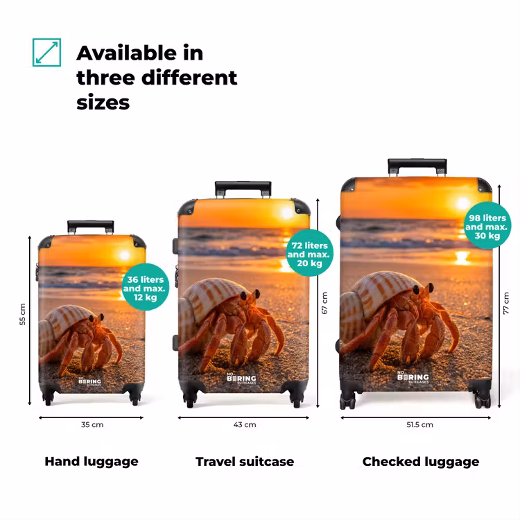 Suitcase - Lobster - Beach - Nature - Sunset - Orange — 3