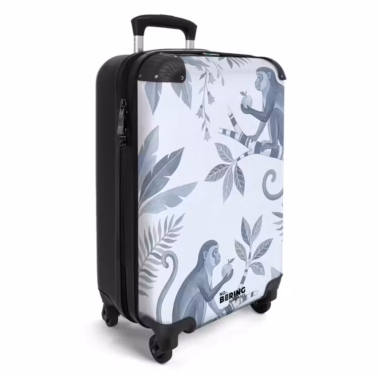 Suitcase - Monkey - Tree - Leaves - Jungle - Illustration — 2