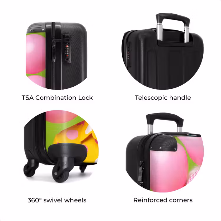 Suitcase - People - Balloons - Party - Colorful - Pink — 8