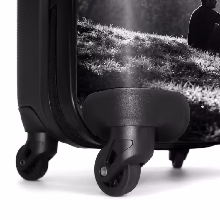 Suitcase - People - Dogs - Nature - Black and White - Silhouette — 7