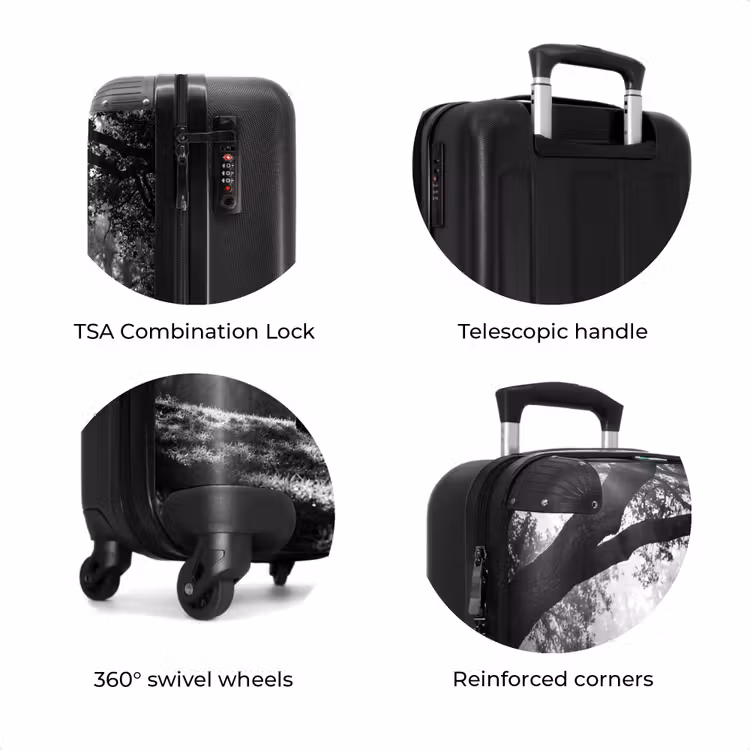 Suitcase - People - Dogs - Nature - Black and White - Silhouette — 8