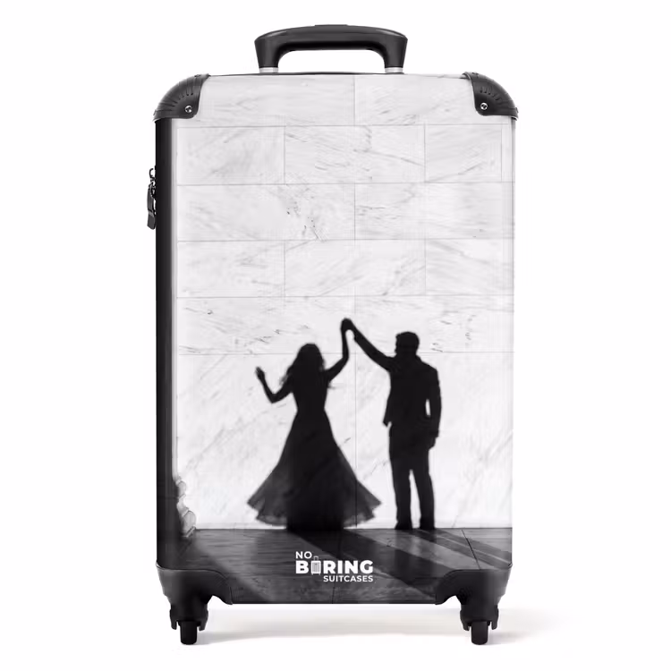 Suitcase - People - Shadow - Dance - Black and White - Love — 1