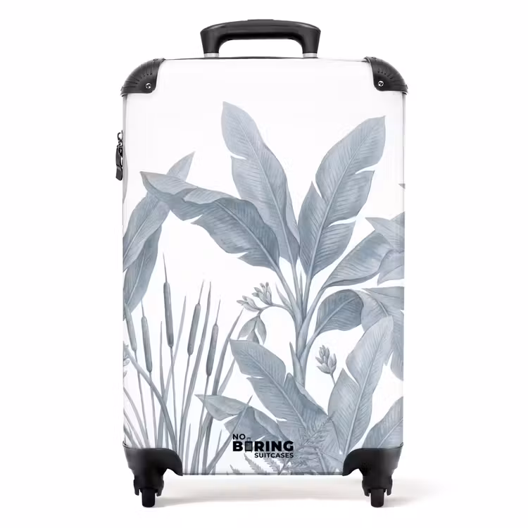 Suitcase - Plants - Leaves - Nature - Gray — 1