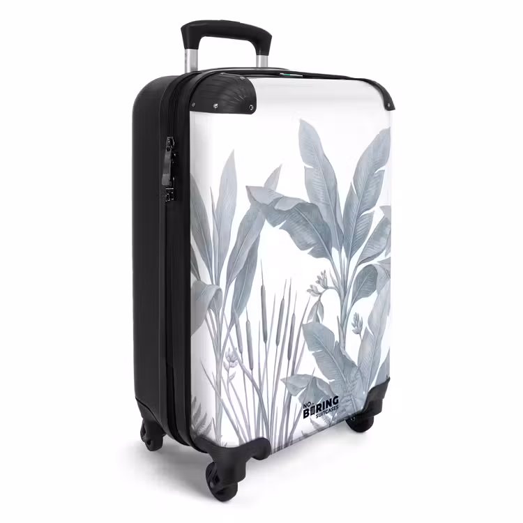 Suitcase - Plants - Leaves - Nature - Gray — 2