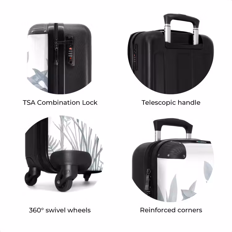 Suitcase - Plants - Leaves - Nature - Gray — 8