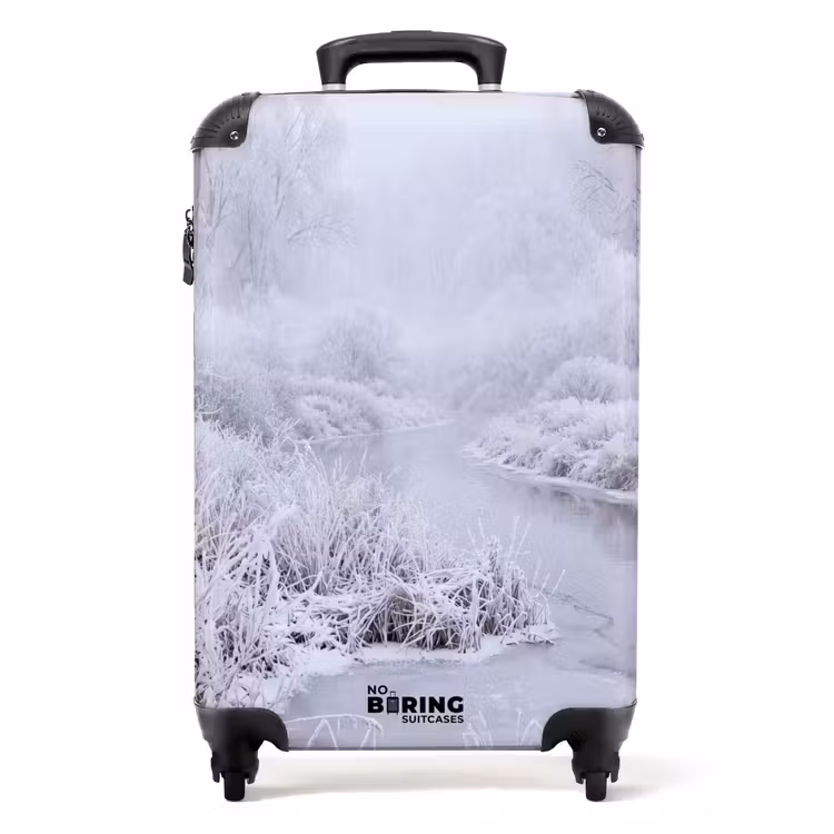 Suitcase - River - Snow - Forest - Winter - Picturesque — 1