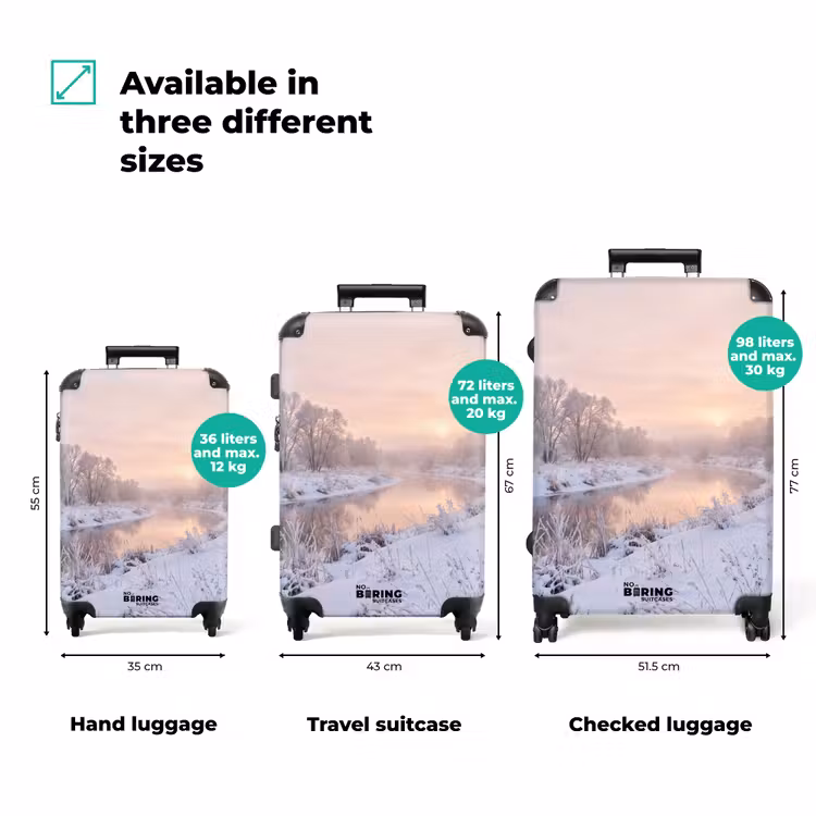 Suitcase - River - Winter - Landscape - Snow - Sunrise — 3