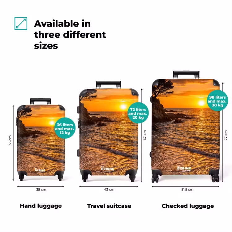 Suitcase - Sea - Coast - Sunset - Nature - Orange — 3