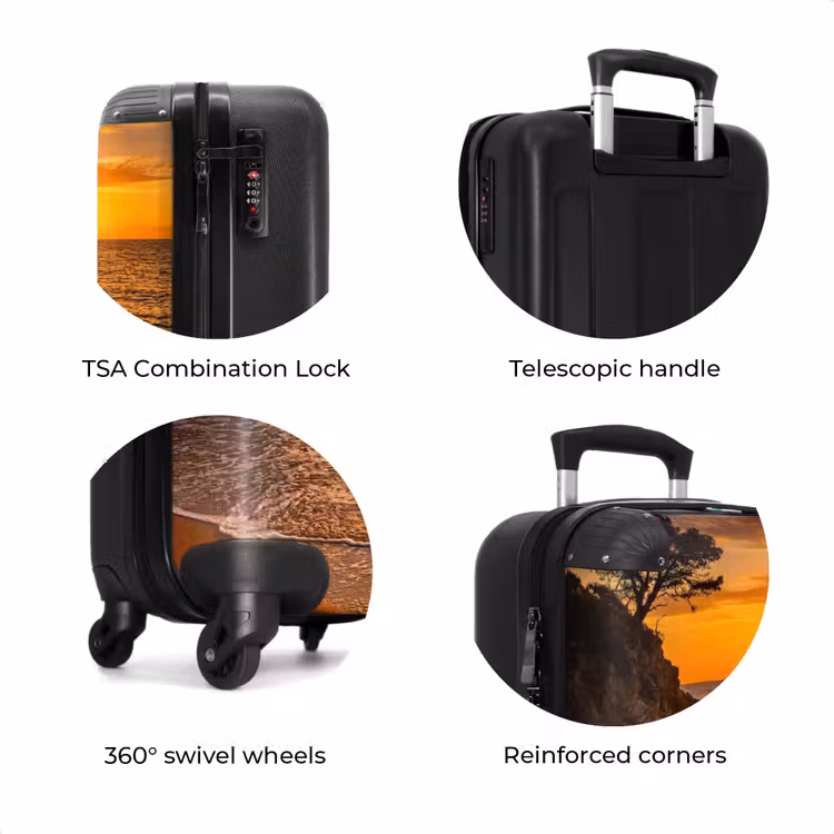 Suitcase - Sea - Coast - Sunset - Nature - Orange — 8