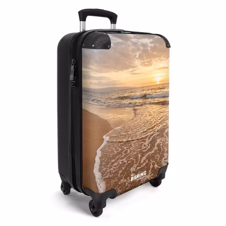 Suitcase - Sea - Coastline - Clouds - Landscape - Orange — 2