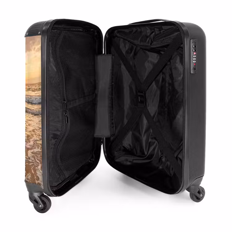 Suitcase - Sea - Coastline - Clouds - Landscape - Orange — 5