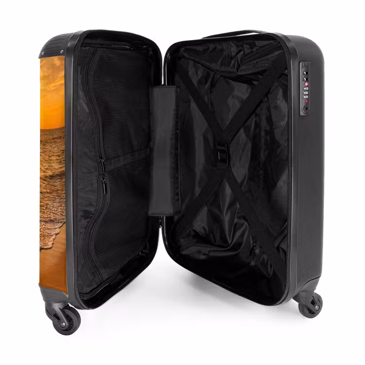 Suitcase - Sea - Sunset - Waves - Coast - Orange — 5