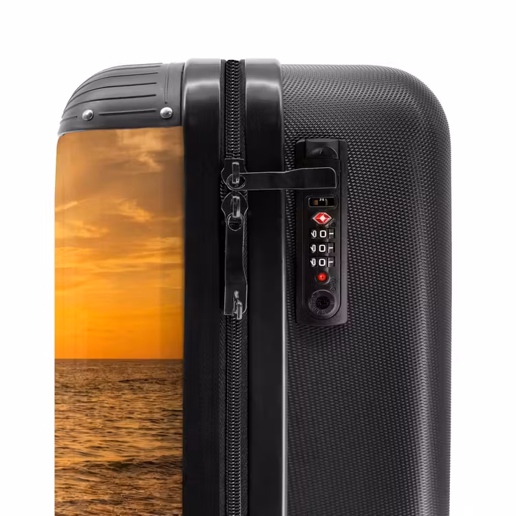 Suitcase - Sea - Sunset - Waves - Coast - Orange — 6