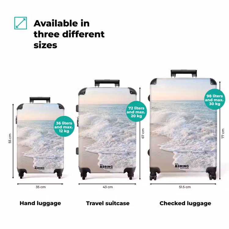 Suitcase - Sea - Waves - Beach - Nature - White — 3