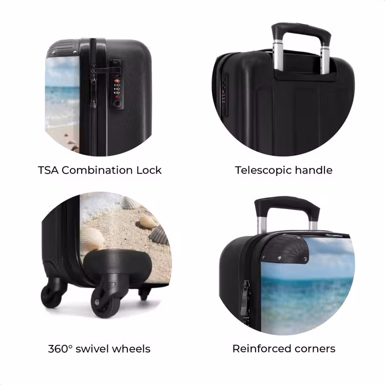Suitcase - Seashells - Beach - Nature - Beige — 8