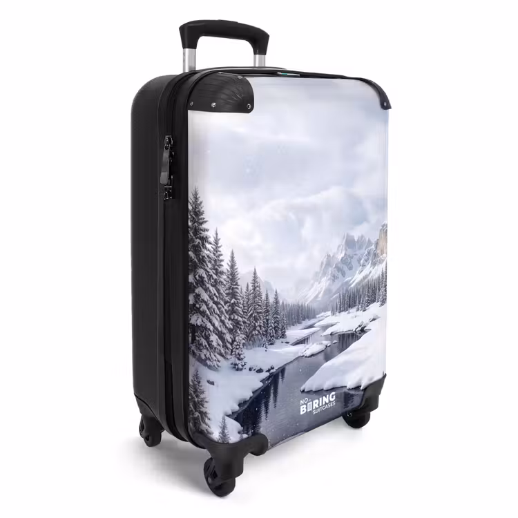 Suitcase - Snowy Landscape - Mountains - River - Winter — 2
