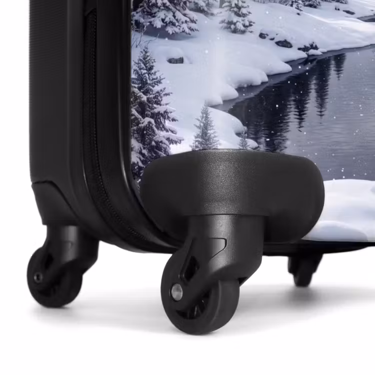 Suitcase - Snowy Landscape - Mountains - River - Winter — 7