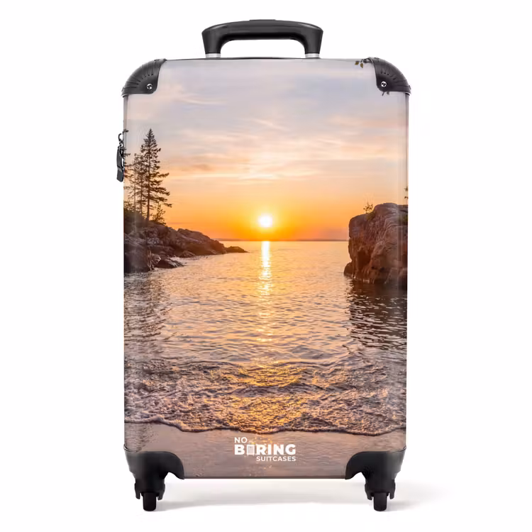 Suitcase - Sunset - Coast - Water - Nature - Orange — 1