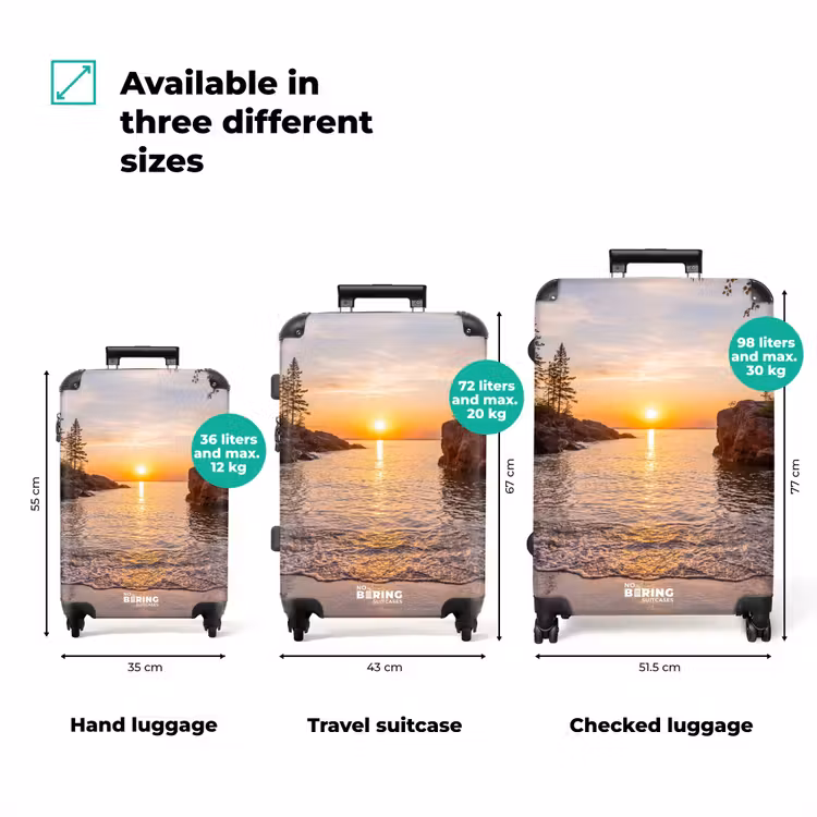 Suitcase - Sunset - Coast - Water - Nature - Orange — 3