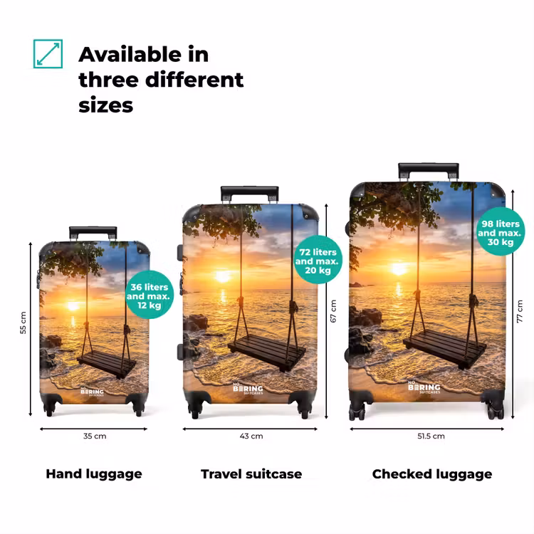 Suitcase - Swing - Beach - Sunset - Nature - Orange — 3