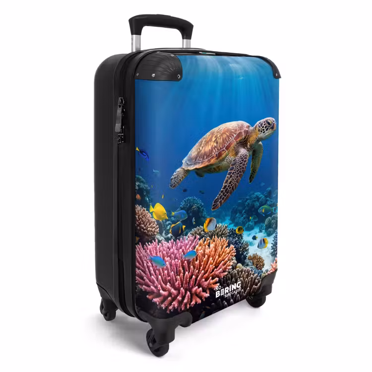 Suitcase - Turtle - Coral Reef - Ocean - Animals - Blue — 2