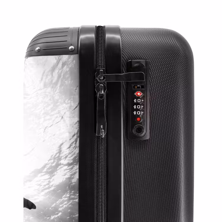 Suitcase - Turtle - Underwater - Rays of Light - Ocean - Black and White — 6