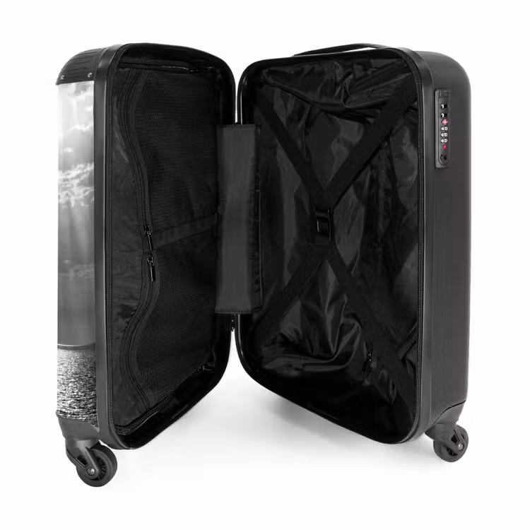 Suitcase - Water - Boat - Sky - Nature - Black and White — 5