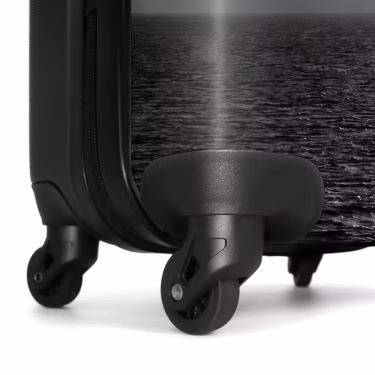 Suitcase - Water - Boat - Sky - Nature - Black and White — 7