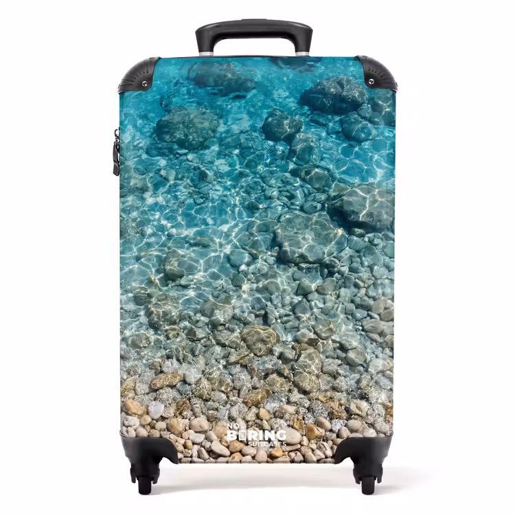 Suitcase - Water - Pebbles - Nature - Lively - Turquoise — 1