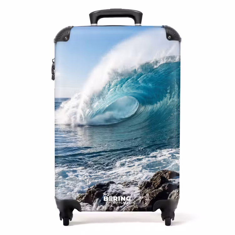Suitcase - Wave - Ocean - Breaking - Water - Blue — 1