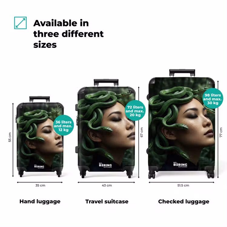 Suitcase - Woman - Snake - Nature - Mysticism - Green — 1