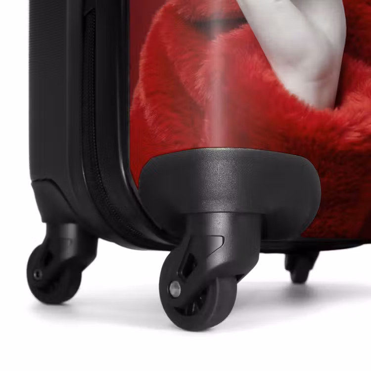 Suitcase - Women - Fur Coat - Fashion - Classic - Red — 7
