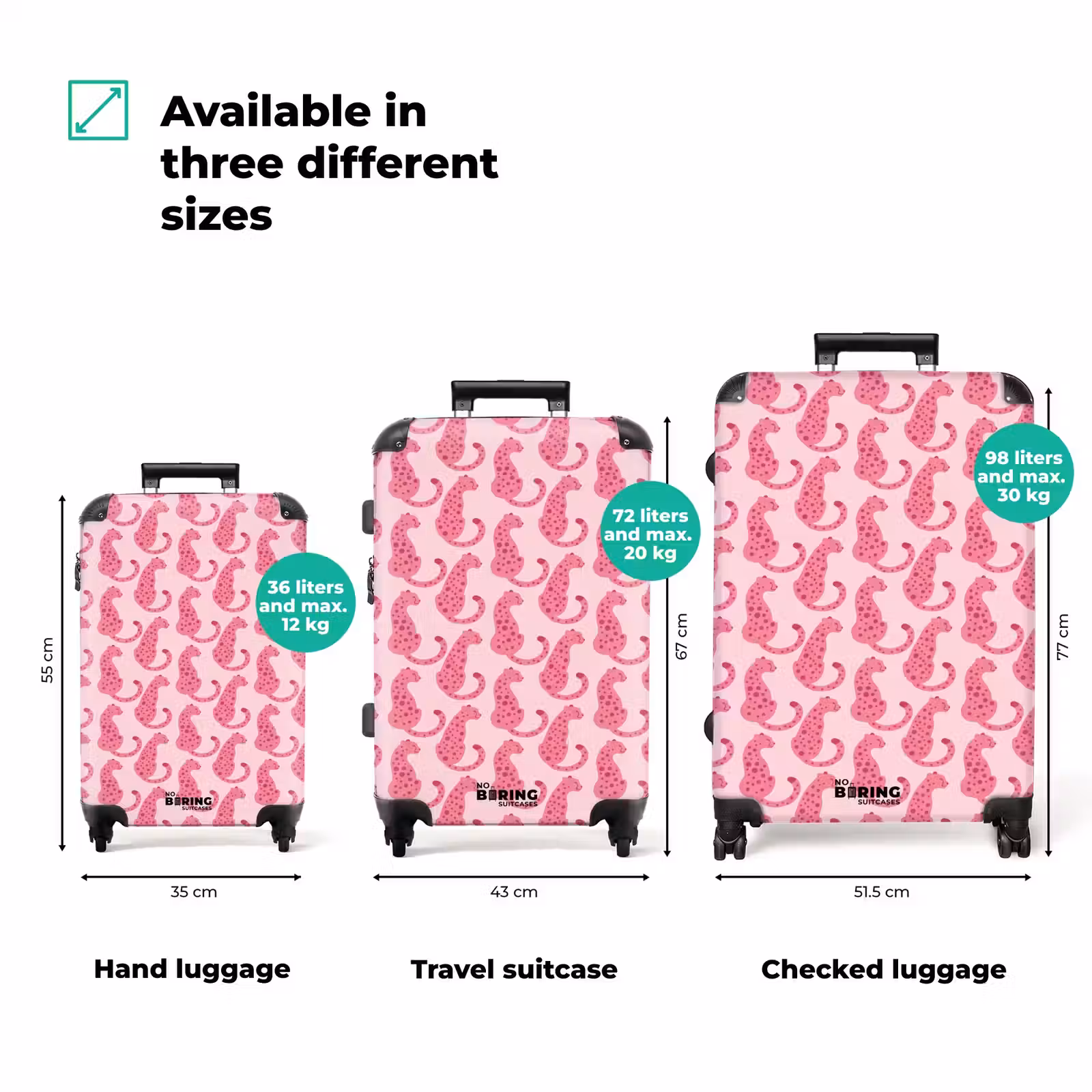 Suitcase - Cat - Spotted - Animals - Pattern - Pink — 1