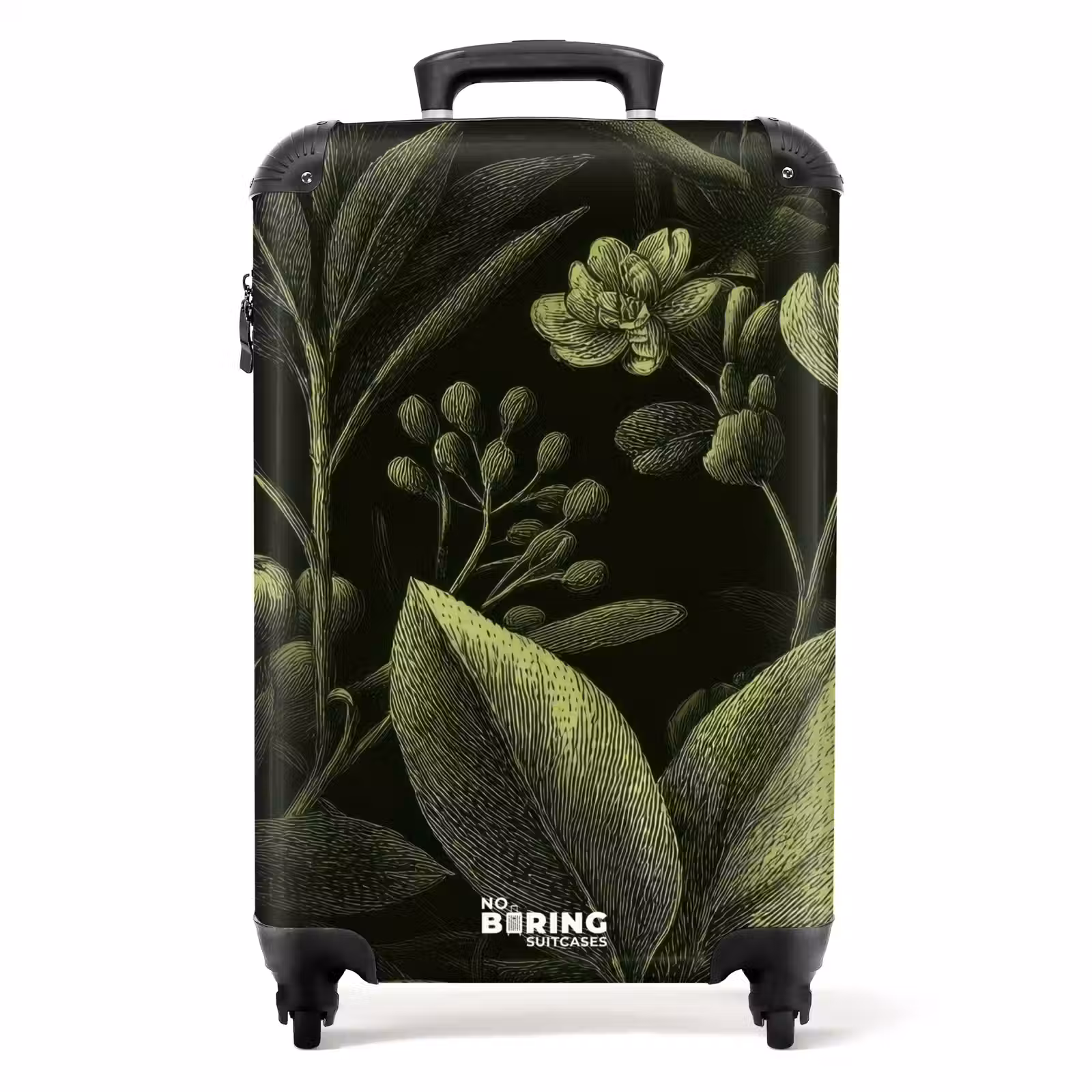 Suitcase - Classic - Dark - Botanical - Plants — 1