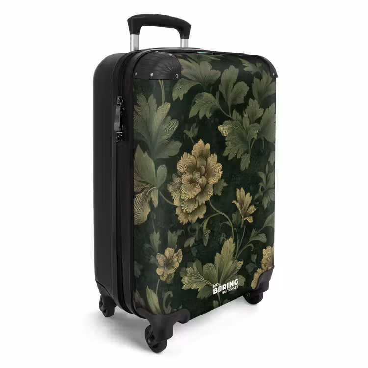 Suitcase - Dark - Green - Gold - Botanical — 2