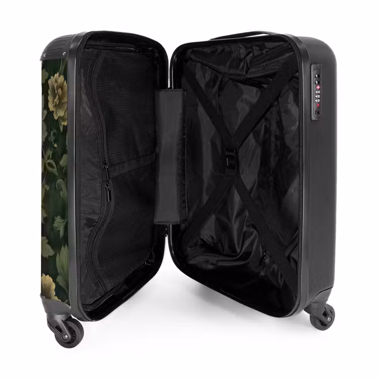 Suitcase - Dark - Green - Gold - Botanical — 5