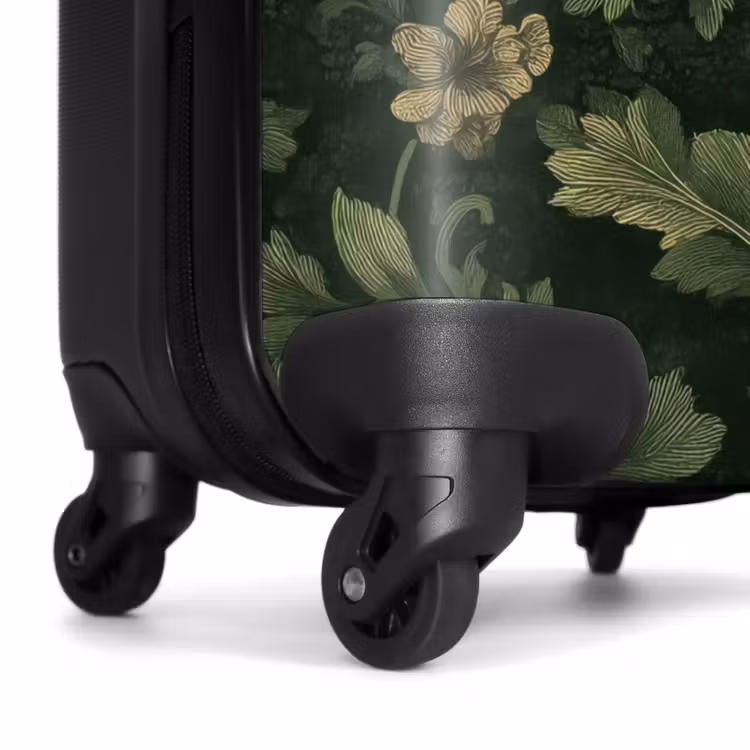 Suitcase - Dark - Green - Gold - Botanical — 7