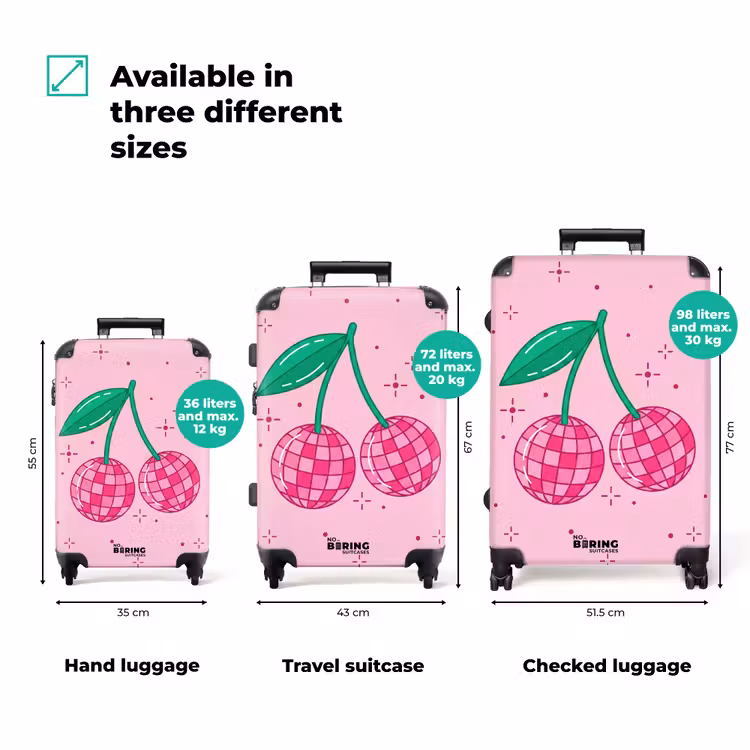 Suitcase - Decoration - Disco Ball - Party - Pink — 1
