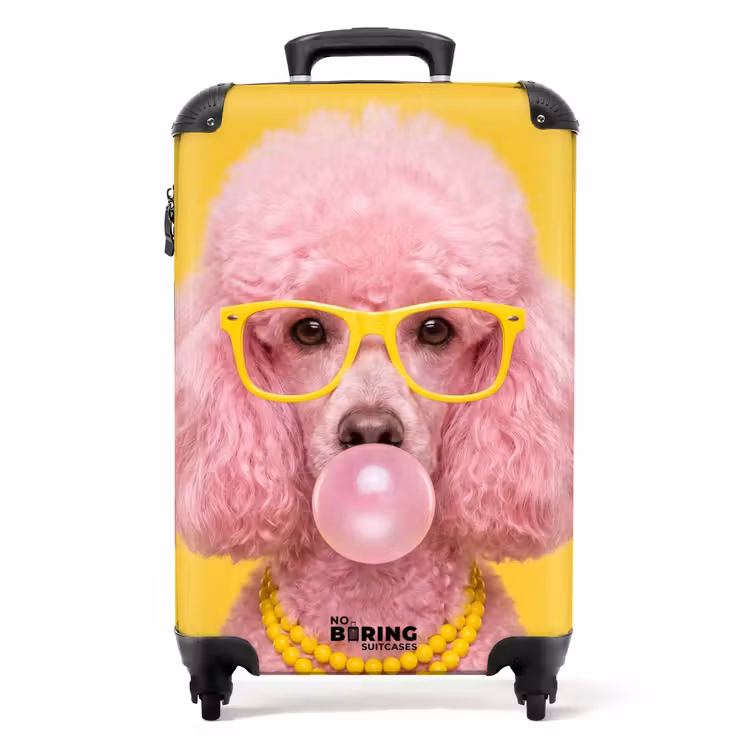 Suitcase - Dog - Chewing Gum - Animals - Modern - Pink — 1