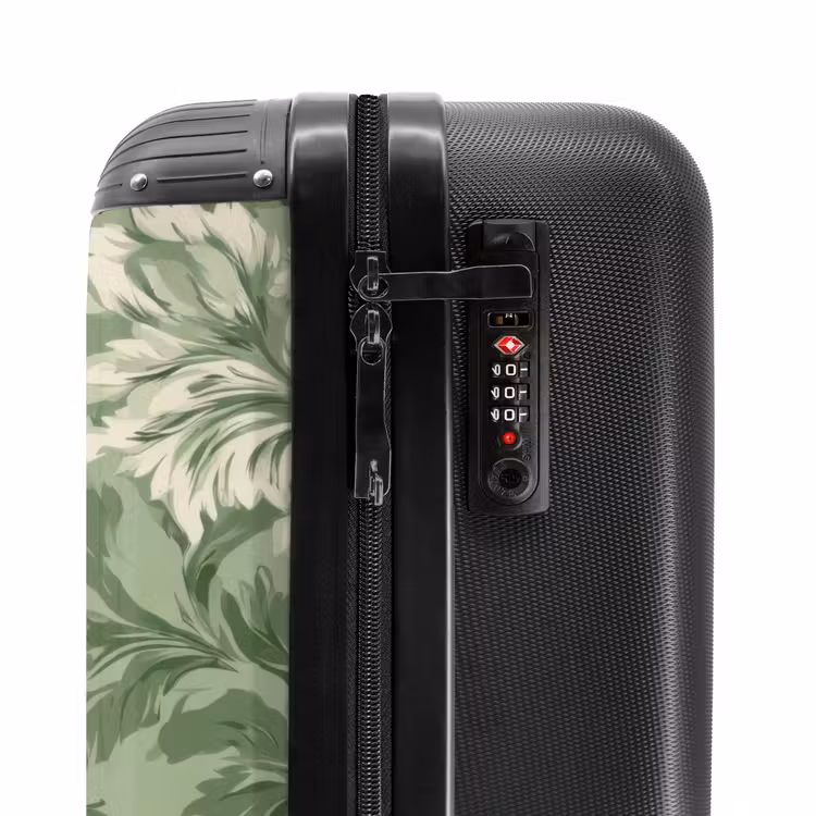 Suitcase - Elegant - Light Green - Plants - Pattern - Fitted — 6