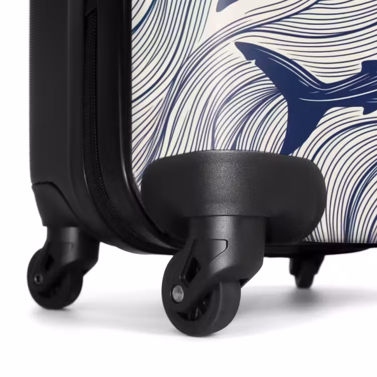 Suitcase - Fish - Ocean - Line Drawing - Blue - Animals — 7